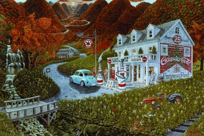 MOUNTAIN HIGH POSTER - TOM MASSE - 32" X 22"